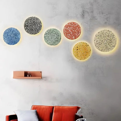Yura – Applique murale ronde en terrazzo nordique