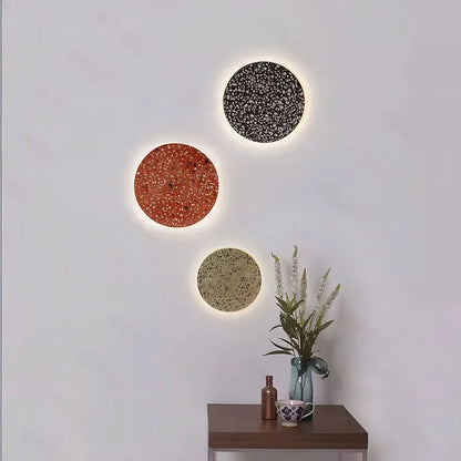 Yura – Applique murale ronde en terrazzo nordique