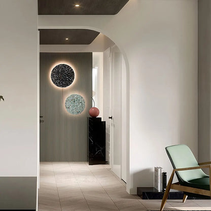 Yura – Applique murale ronde en terrazzo nordique