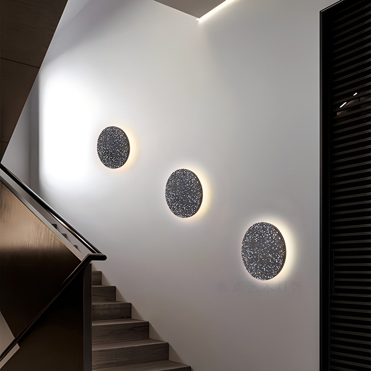 Yura – Applique murale ronde en terrazzo nordique