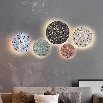 Yura – Applique murale ronde en terrazzo nordique