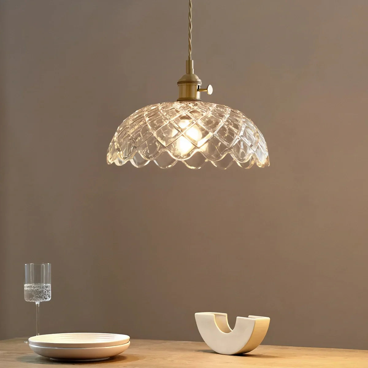 Hiroko – Suspension en verre rétro