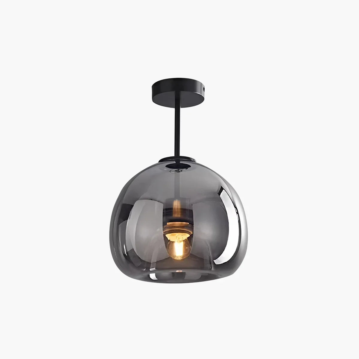 Akio – Plafonnier rond en verre