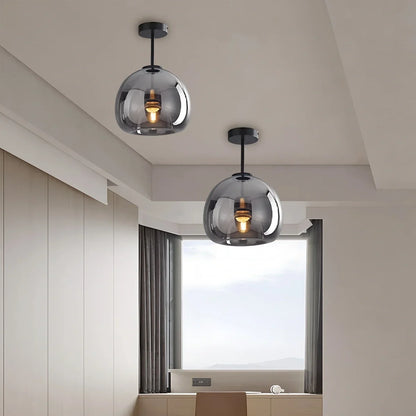 Akio – Plafonnier rond en verre