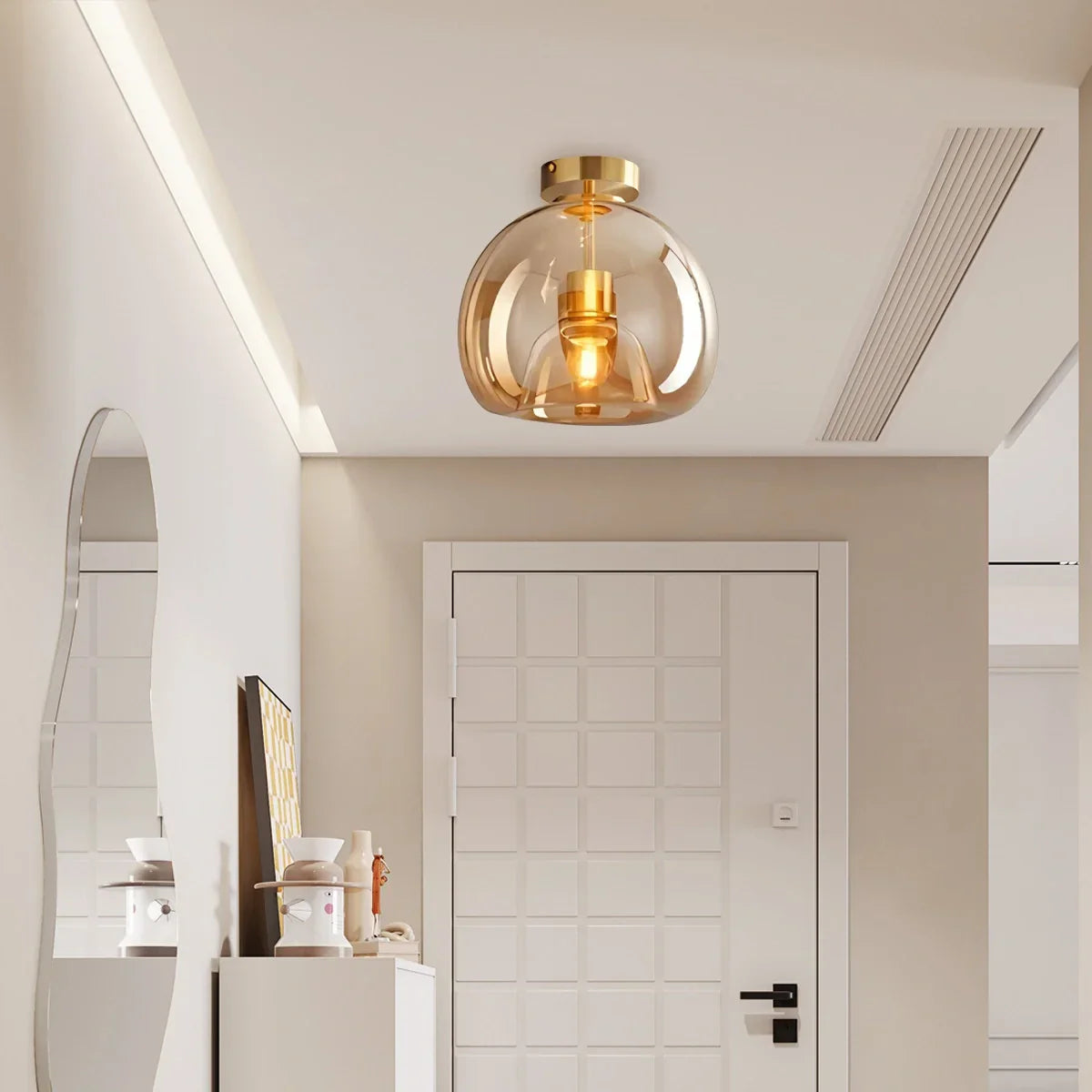 Akio – Plafonnier rond en verre