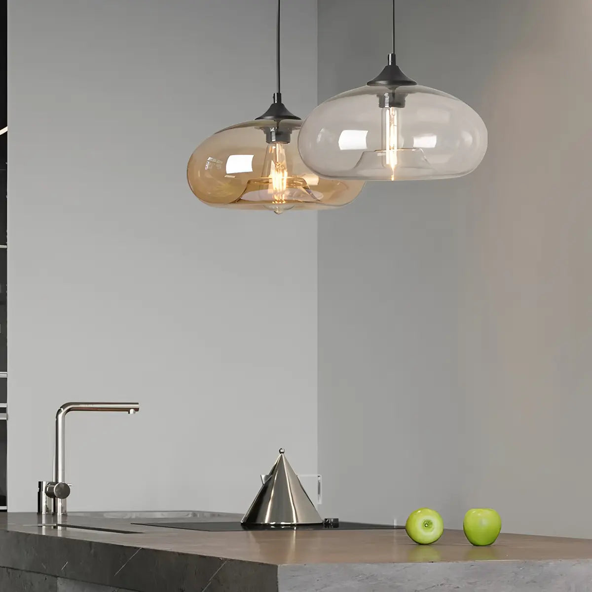 Riku – Suspension en verre loft nordique
