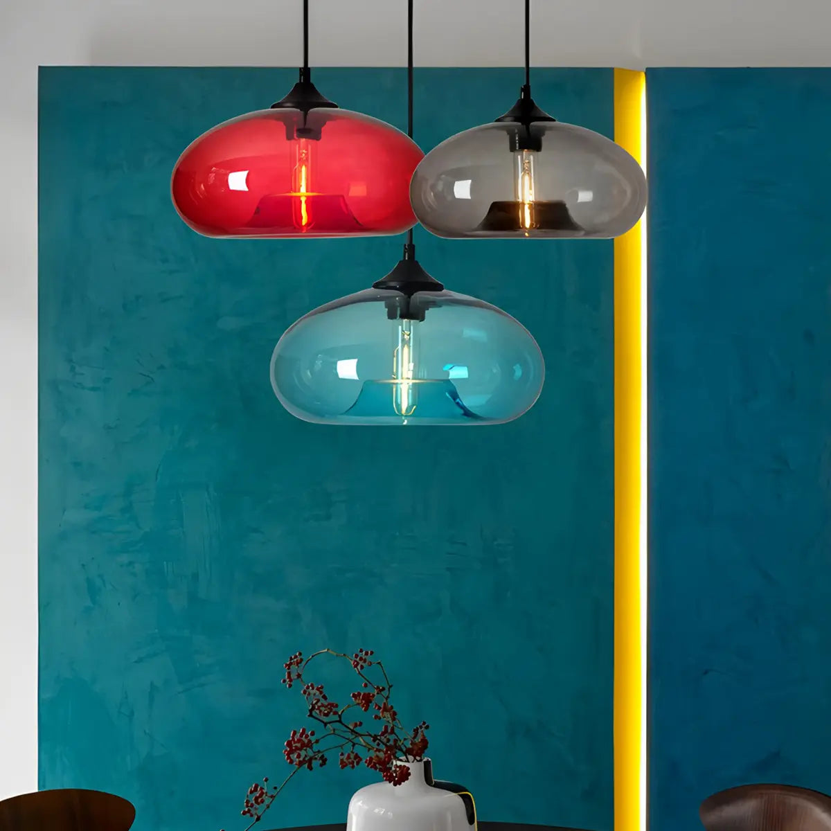 Riku – Suspension en verre loft nordique