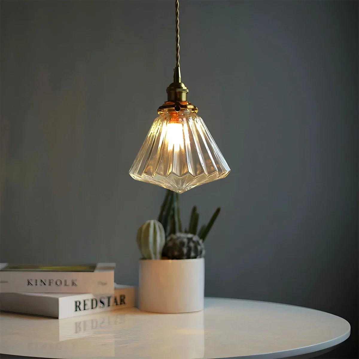 Hiroko – Suspension en verre rétro