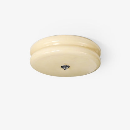 Elon – Lampe de plafond simple en verre crème