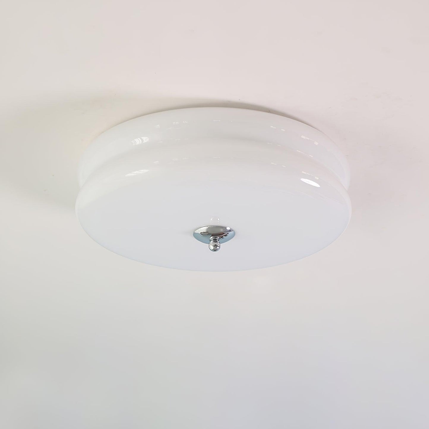 Elon – Lampe de plafond simple en verre crème