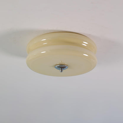 Elon – Lampe de plafond simple en verre crème