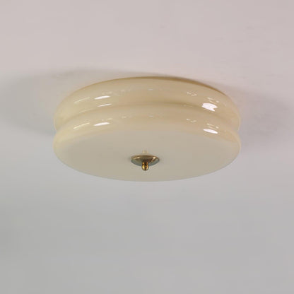 Elon – Lampe de plafond simple en verre crème