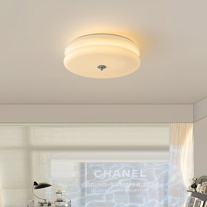 Elon – Lampe de plafond simple en verre crème