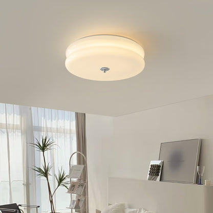 Elon – Lampe de plafond simple en verre crème