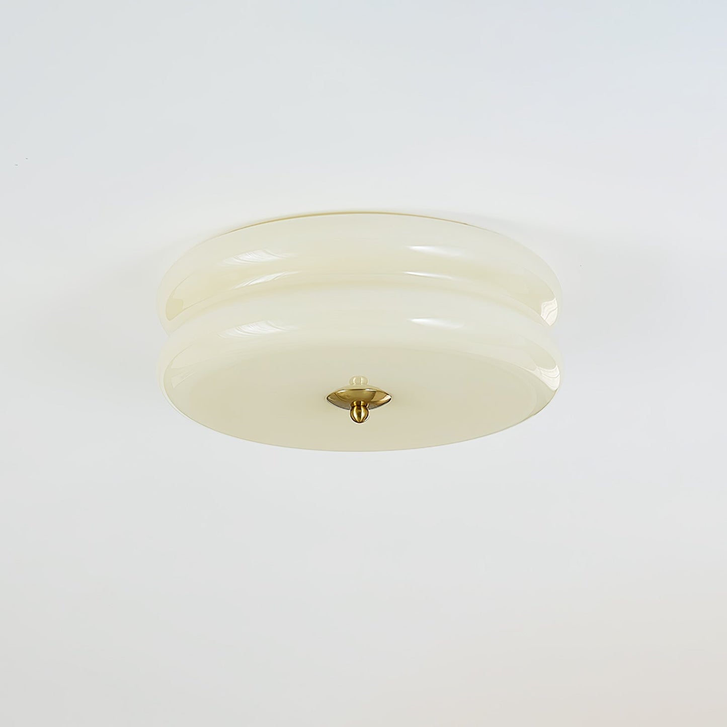 Elon – Lampe de plafond simple en verre crème