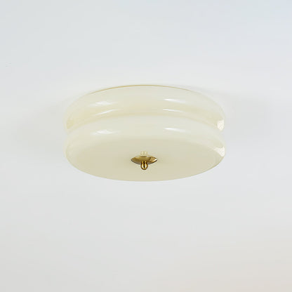 Elon – Lampe de plafond simple en verre crème