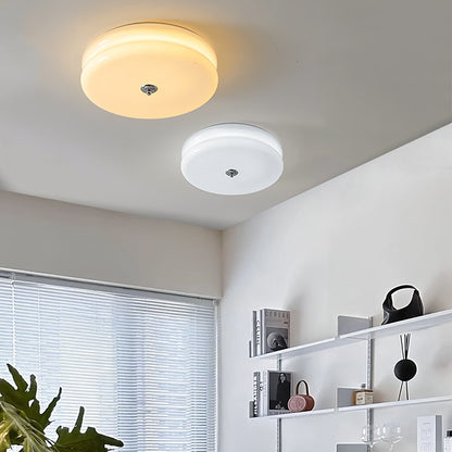 Elon – Lampe de plafond simple en verre crème