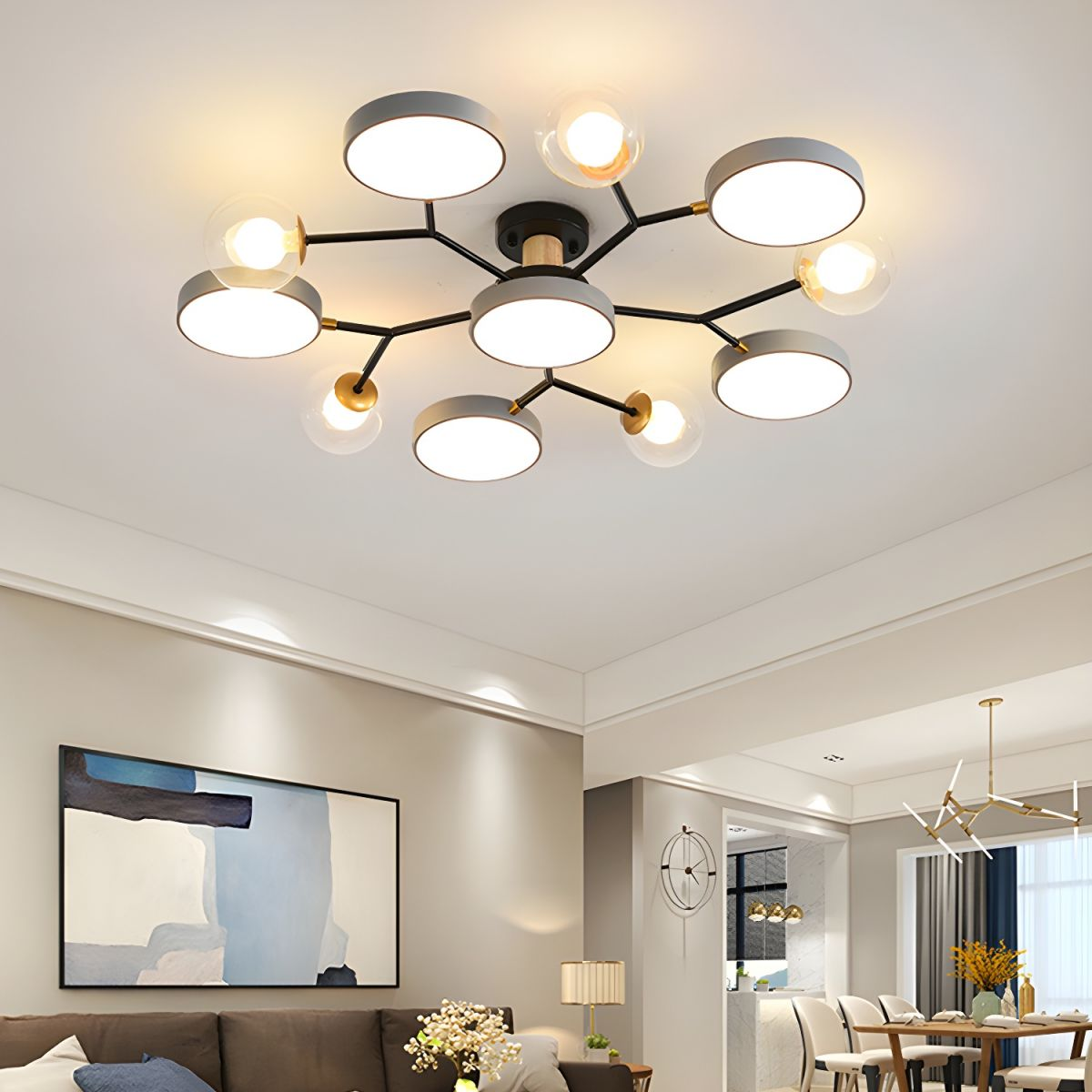 Darren – Lampe de plafond LED en design Branch
