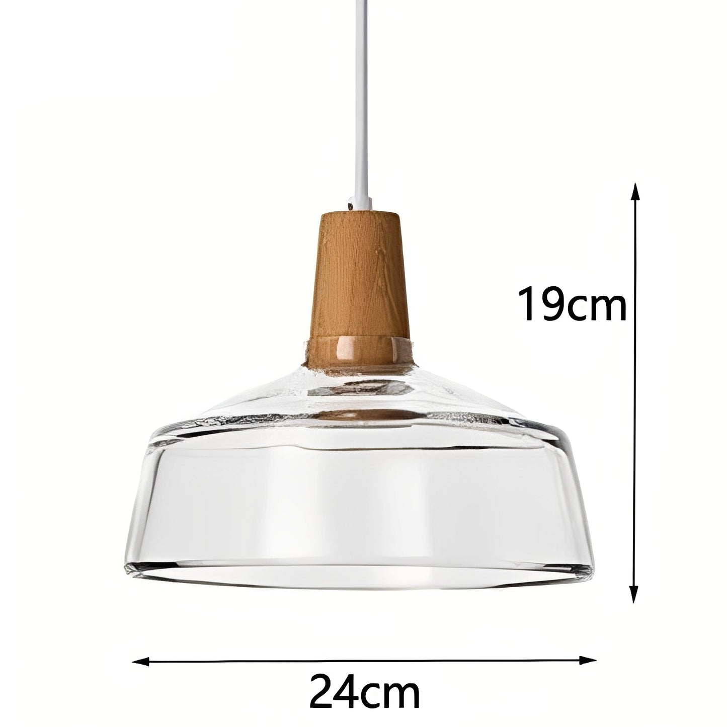 Nozomi – Suspension en bois et verre antique