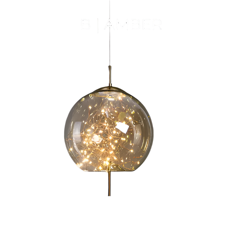 Ellyse – Suspension avec design en verre étincelant : L'élégance classique rencontre la magie moderne