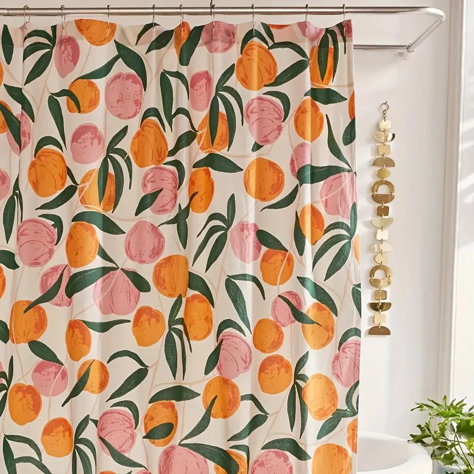 PeachRideau – Rideau de douche au motif pêche pastel