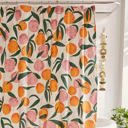 PeachRideau – Rideau de douche au motif pêche pastel