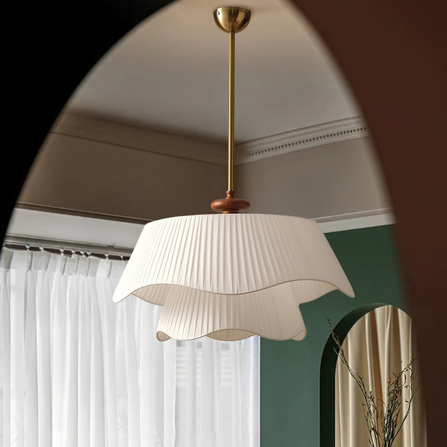 Himari – Lampe Suspendue Style Crème Ronde