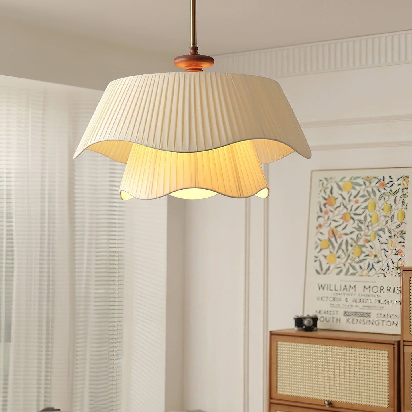 Himari – Lampe Suspendue Style Crème Ronde