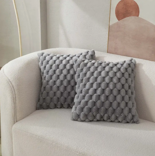 Housse de coussin en polaire douce