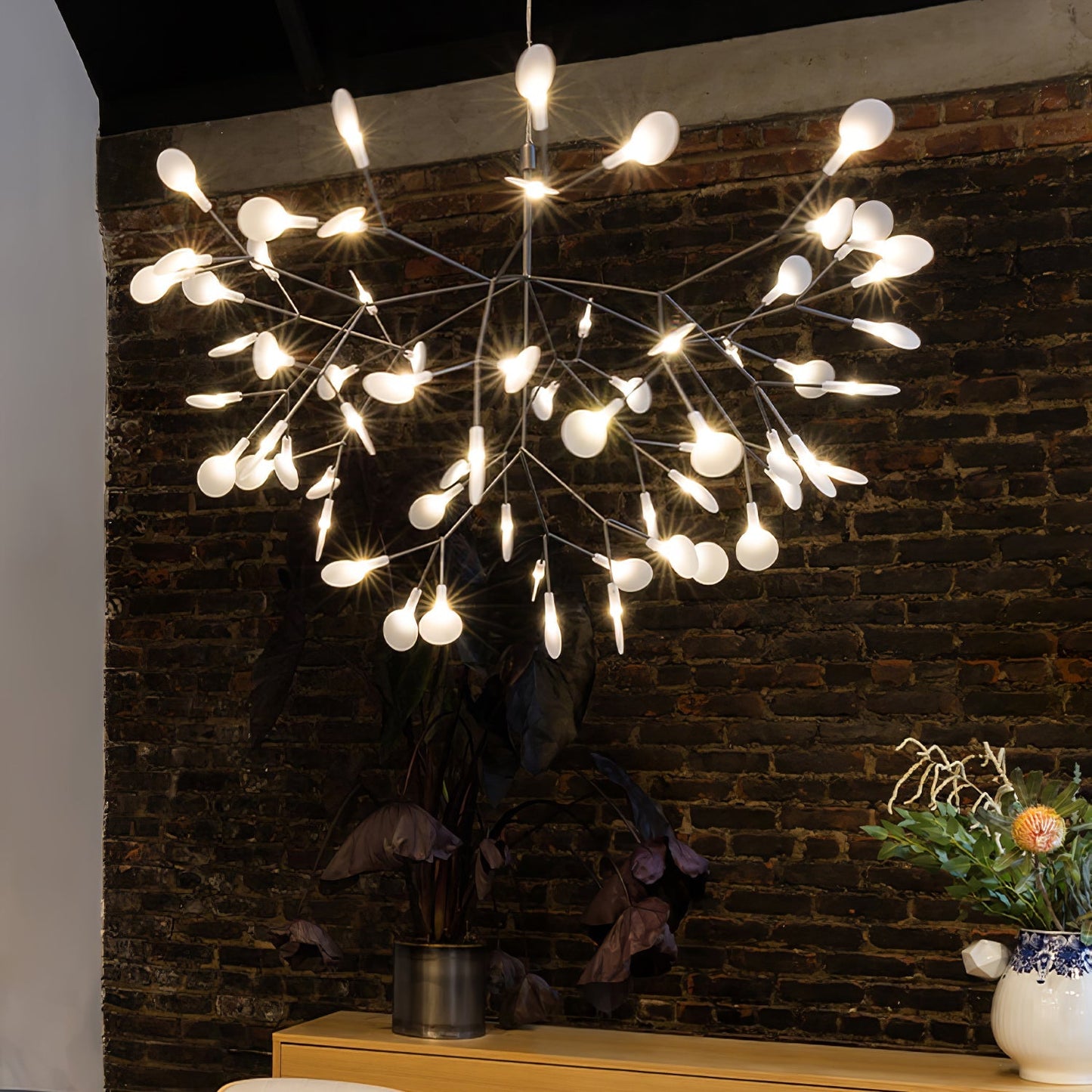Yuki – Lustre Créatif Branche de Feuilles