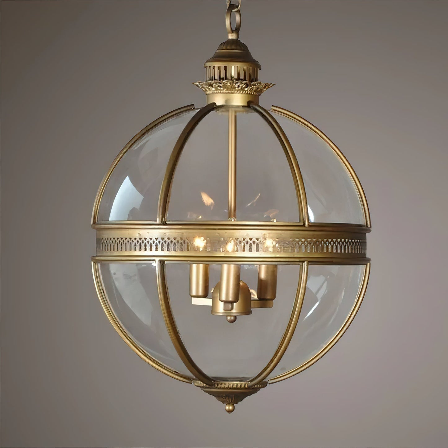 Gideon – Lustre en Verre Rond Retro