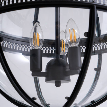 Gideon – Lustre en Verre Rond Retro