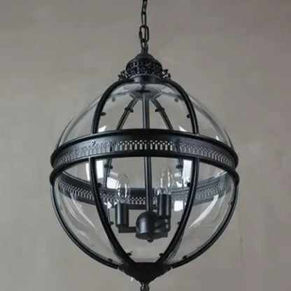 Gideon – Lustre en Verre Rond Retro