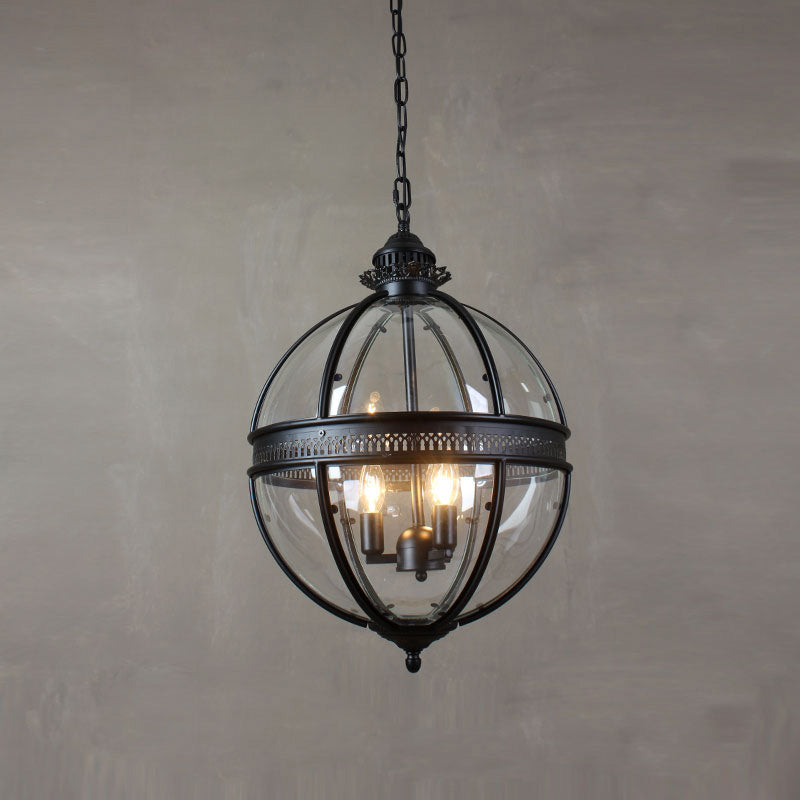 Gideon – Lustre en Verre Rond Retro