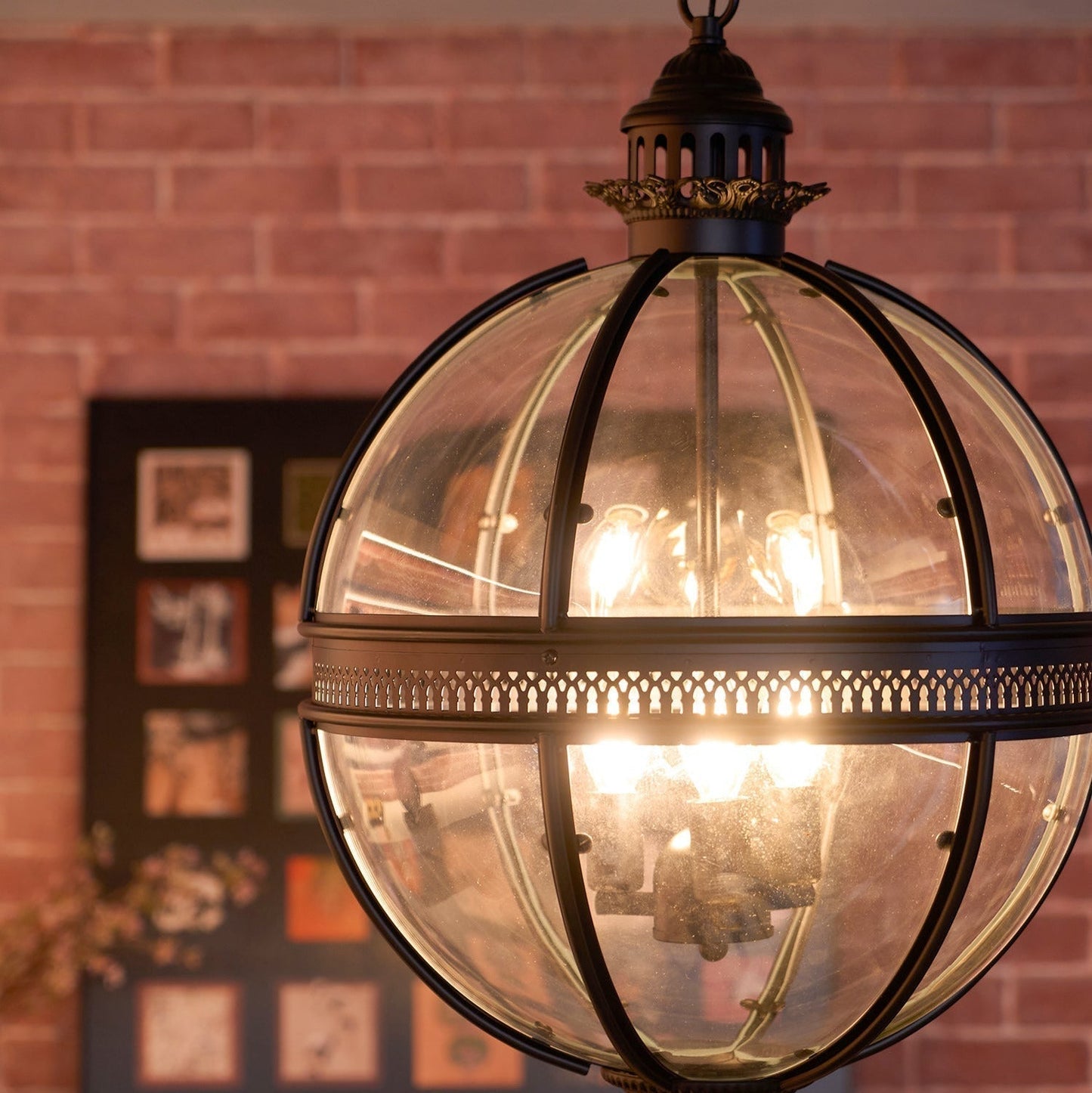 Gideon – Lustre en Verre Rond Retro