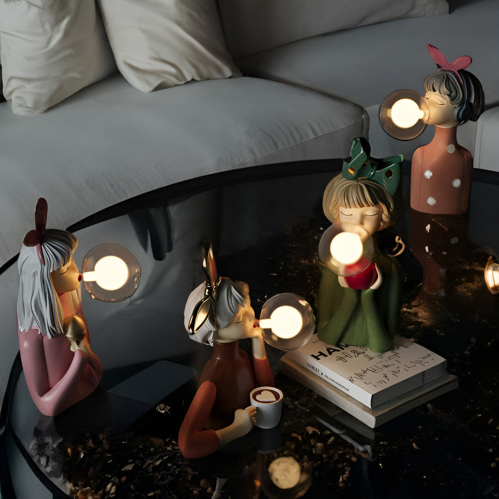 Marilou – Lampe de table moderne en résine