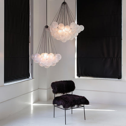Jaya – Élégante Suspension en Verre Bulle
