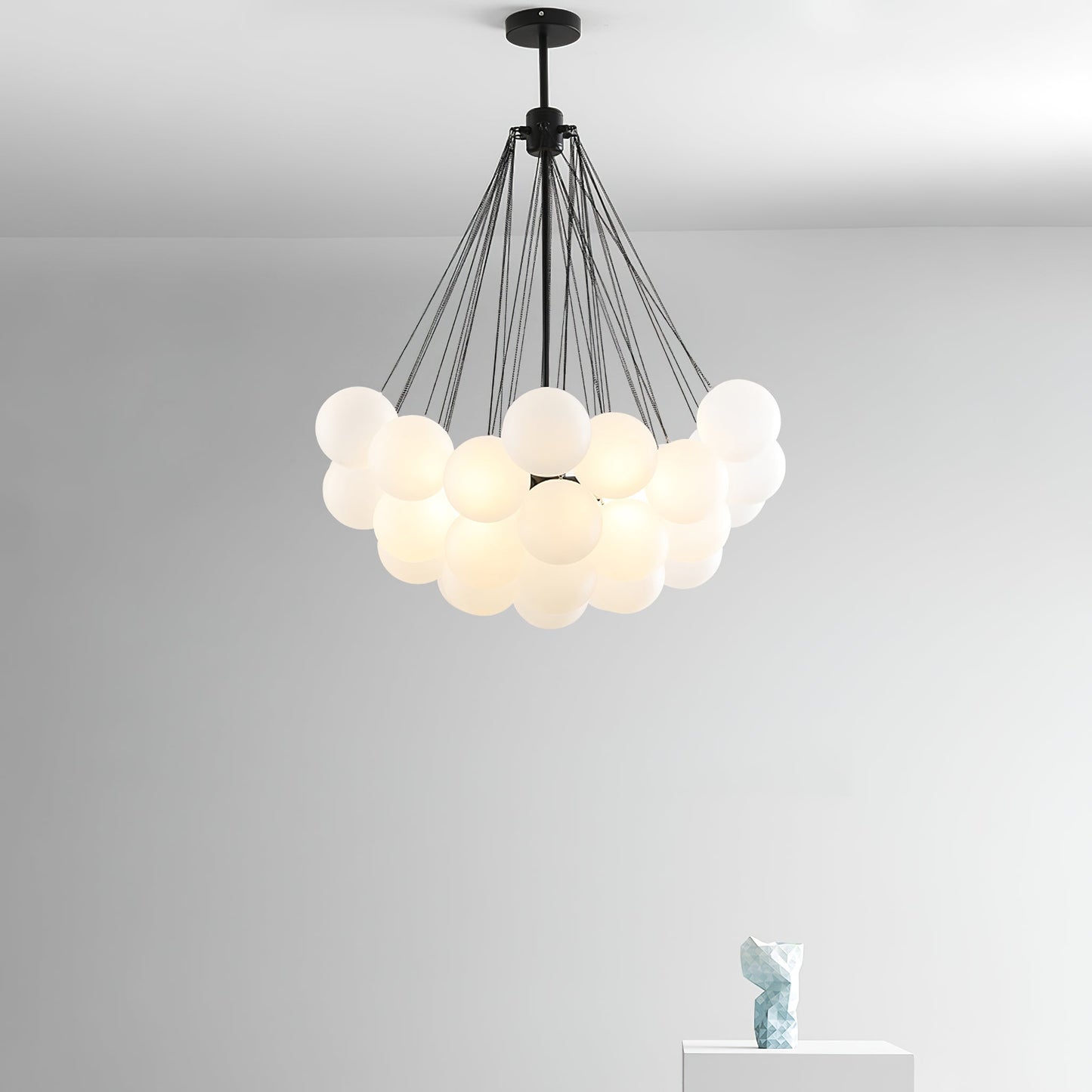 Jaya – Élégante Suspension en Verre Bulle