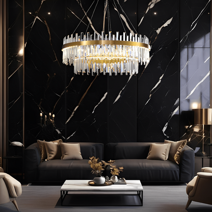 Elliot – Luxueuse Suspension en Cristal Postmoderne