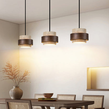 Nakoa – Lampe Suspendue Wabi-Sabi avec Pierres Rétro