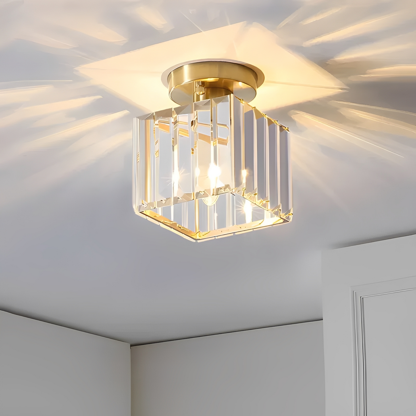 Tyrone – Lampe de plafond en cristal créative