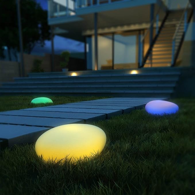 Nele – Lampe de jardin LED au design pierre
