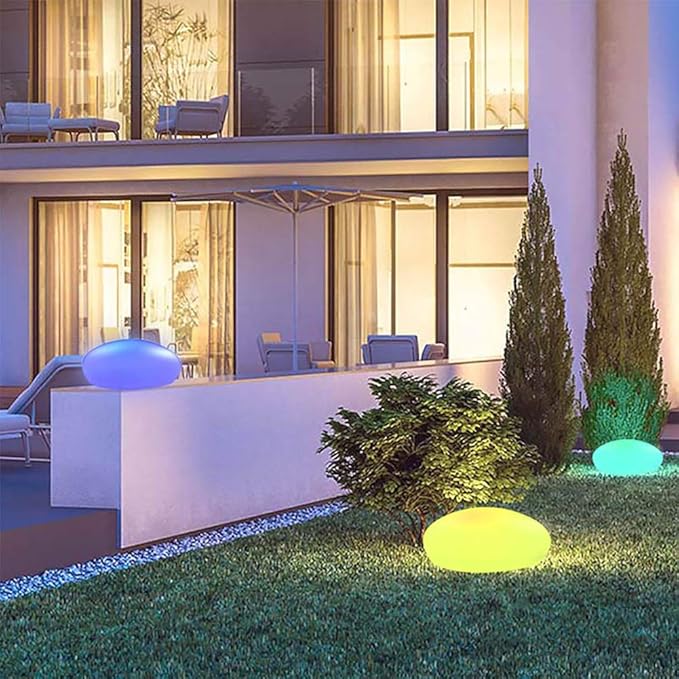 Nele – Lampe de jardin LED au design pierre
