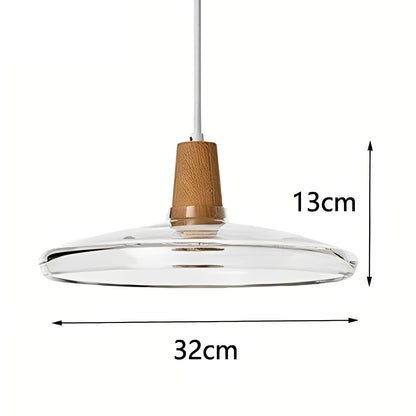 Nozomi – Suspension en bois et verre antique