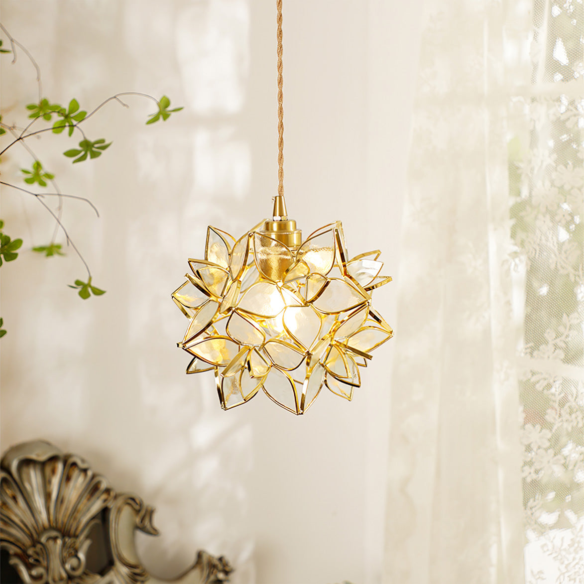 Capiz – Suspension en verre