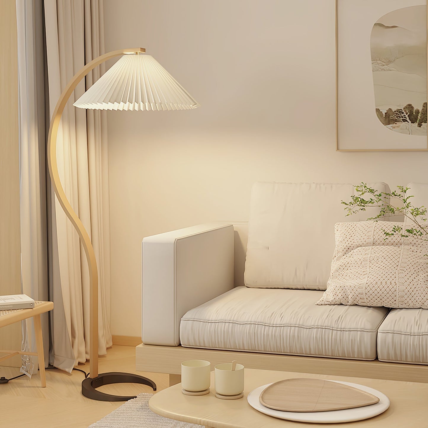 Selina – Lampe nordique sur pied style rétro