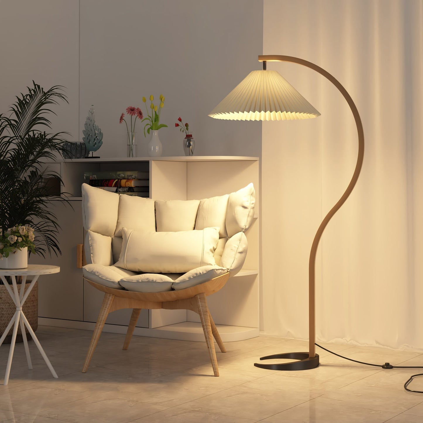 Selina – Lampe nordique sur pied style rétro