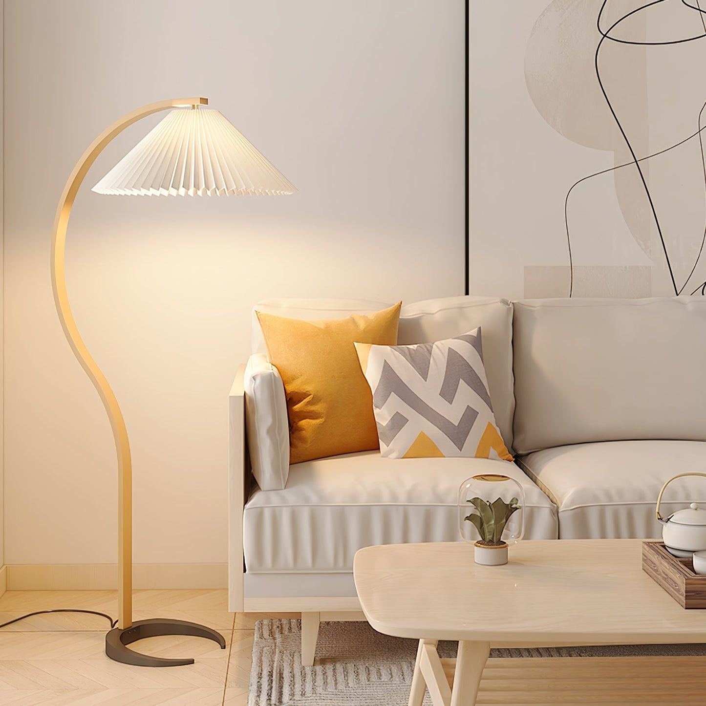 Selina – Lampe nordique sur pied style rétro