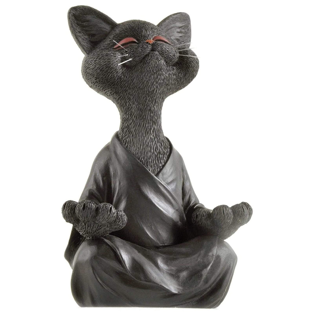 Budhika – Figurine de Chat Bouddha Méditant