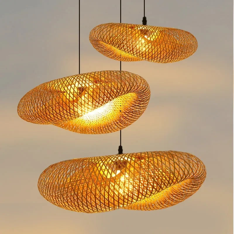 BambouZen – Suspension naturelle tressée en bambou